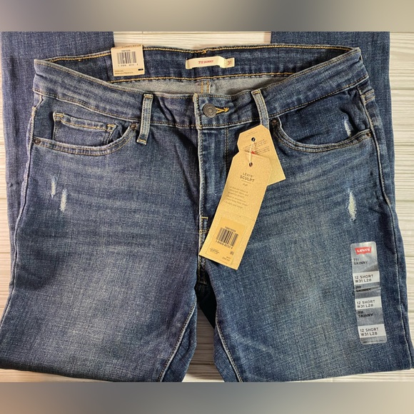 Women’s Levi’s Skinny Jeans Size 12 Short - Picture 2 of 6